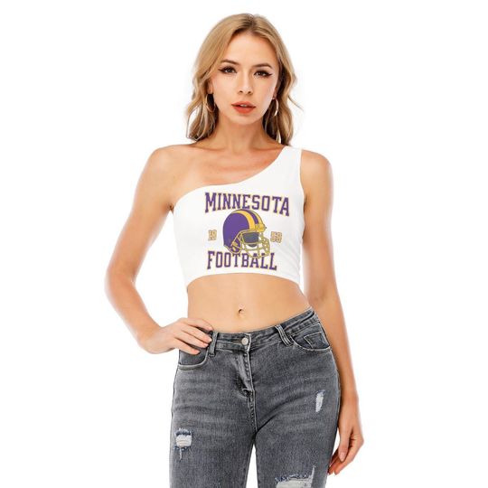 Minnesota One Shoulder Crop Top, Cute Sports Top, Game Day Outfit
