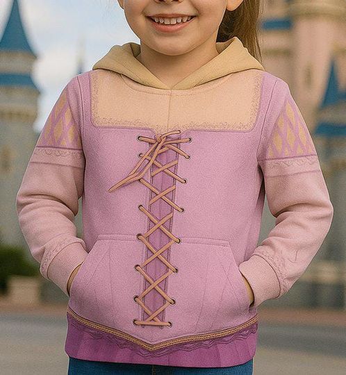 Rapunzel Princess Disneyland Tangled Hoodie, Rapunzel Cosplay Costume Sweatshirt