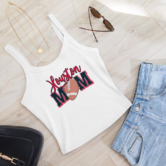 Houston Football Mom Tank Top, Game Day Tank Top, Retro Sports Fan Apparel