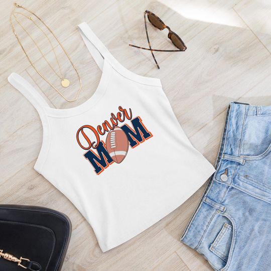 Denver Football Mom Tank Top, Game Day Tank Top, Retro Sports Fan Apparel