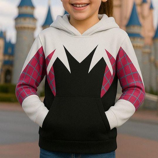 Spider Gwen Stacy Cosplay Outfit, Halloween GhostSpider Cosplay Hoodie