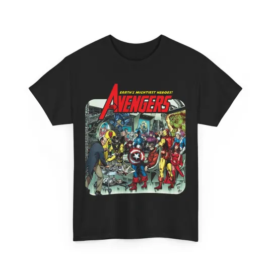Classic Avengers T-Shirt - Marvel - George Perez Art - Captain America, Hawkeye