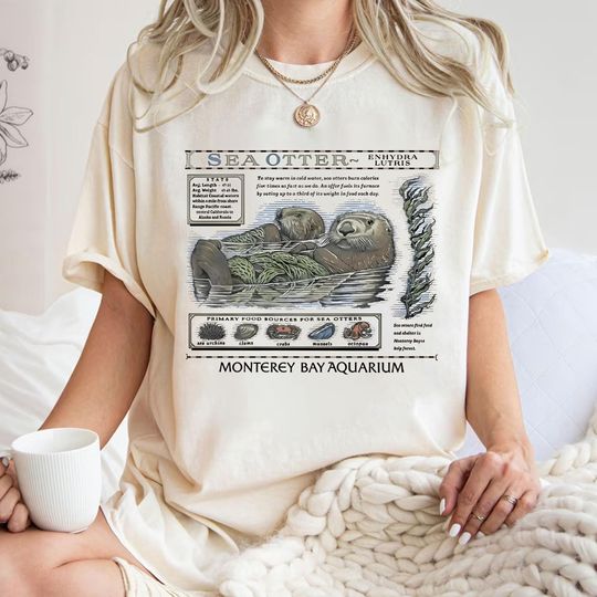 Discover Vintage Sea Otters Monterey Bay Aquarium Shirt, Otter Monterey Bay Aquarium Shirt, Otter Lovers Gift Shirt
