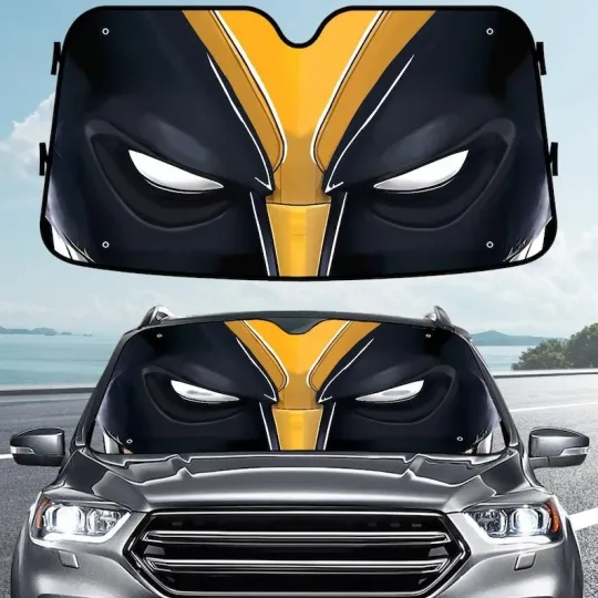 Wolverine Car Sunshade, X-Men Superhero Windshield Cover, Marvel Comic Car Shade