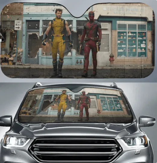 Deadpool And Wolverine Car Sun shade, Marvel Car Sun Shade