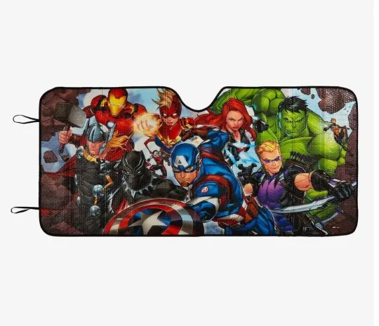 Discover Marvel The Avengers Car Sunshade Assemble UV Windshield Universal Fit