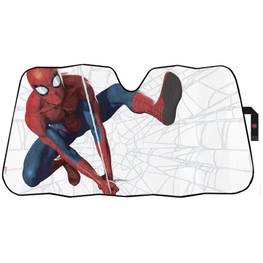 Discover Marvel Spider-Man Swinging Accordion Bubble Windshield Sunshade