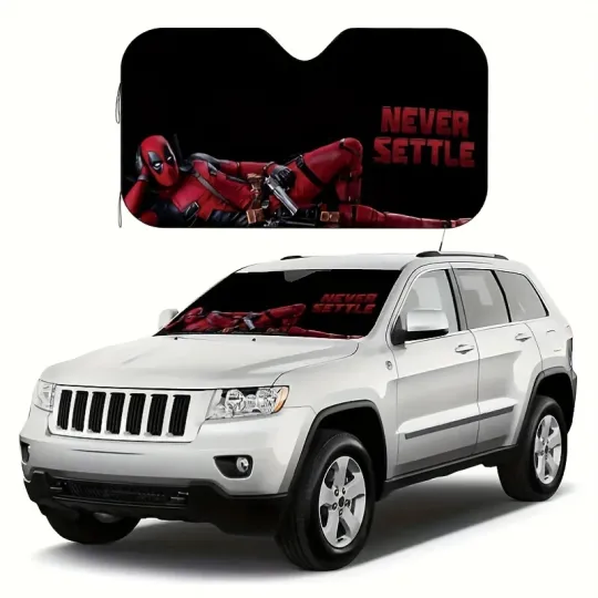Marvel Deadpool Easy-Install Suction Cup Car Windshieldb Car Sunshade