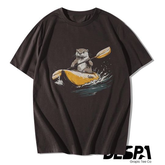 Discover Kayaking Otter Graphic T-Shirt - Water Sports Apparel