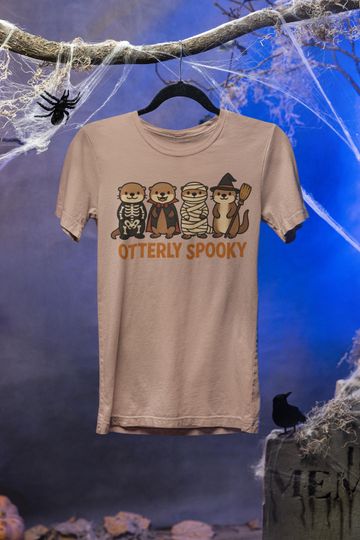 Discover Sea Otter Halloween Shirt  Cute Spooky Otter Gift Tee  Funny Animal Pun T-Shirt  Wildlife Graphic Top  Otter Lover Costume Shirt