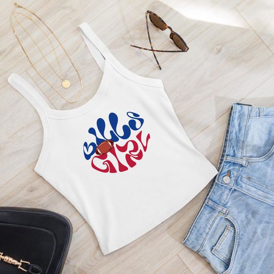 Discover Bills Girl Tank Top, Game Day Tank Top, Retro Sports Fan Apparel