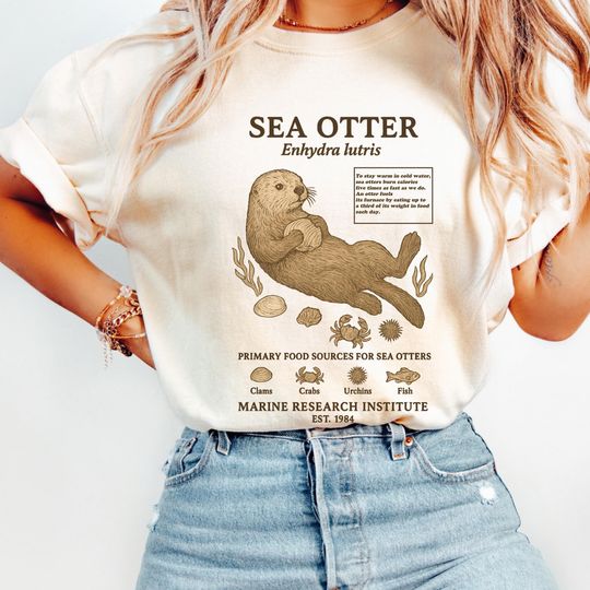 Vintage Otter Shirt, Coastal Aesthetic Tee shirt, Monterey Bay Aquarium Otter Shirt, Sea Otter shirt