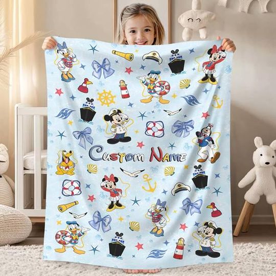 Discover Custom Coquette Bow Mickey And Friends Blanket, Mickey Mouse Blanket