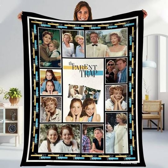 Parent Trap 90s Vintage Fleece Blanket, Hallie Parker, Annie James, Parker Knoll