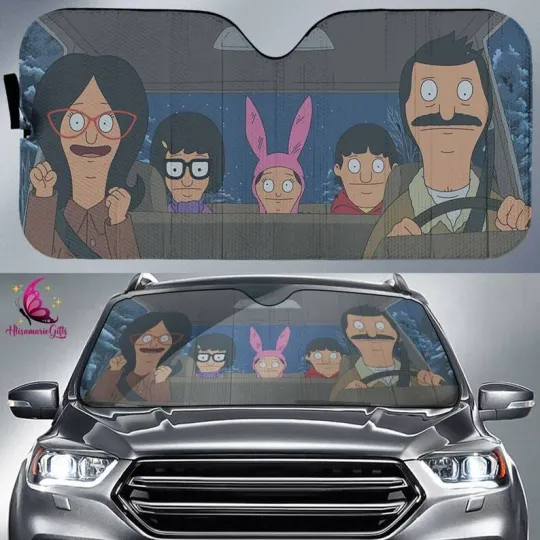 Discover Bob Belcher Tina Belcher Christmas in the Car Sun Shade, Bob's Burgers Car Winds