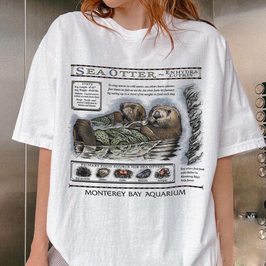Discover Sea Otter Shirt, Otter Shirt, Monterey Bay Otter Shirt, Vintage Otter Shirt, Coastal Aesthetic Tee, Otter Lover Gifts