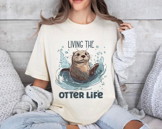 Discover Living the other life | Vintage Replica Otter Shirt: Aquarium Graphic, Coastal Aesthetic Tee