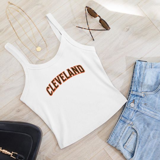 Discover Cleveland Football Tank Top, Womens Vintage Style Shirt, Game Day Tee, Retro Sports Fan Apparel