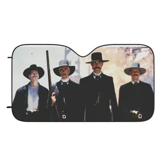 Discover Tombstone Old West Cowboys Car Sun Shades | UV Protection, Auto Accessories,