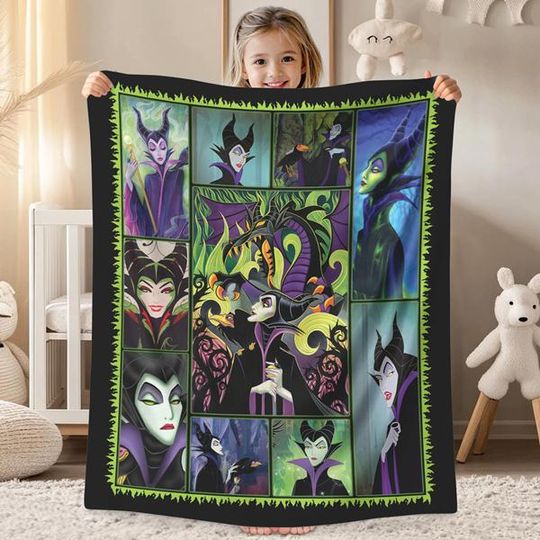 Maleficent Villain Fleece Blanket | Maleficent Sleeping Beauty Blanket