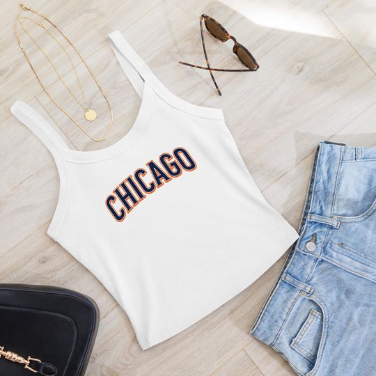 Discover Chicago Football Tank Top, Game Day Tank Top, Retro Sports Fan Apparel