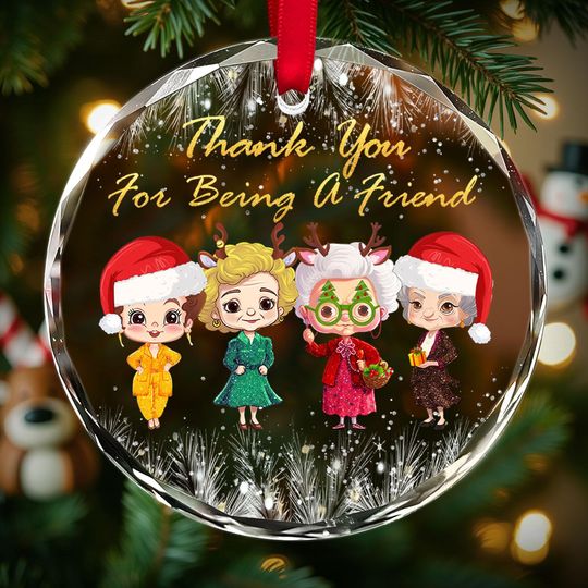 Discover Christmas Stay Golden Glass Ornament, Friendship Hanging Decor