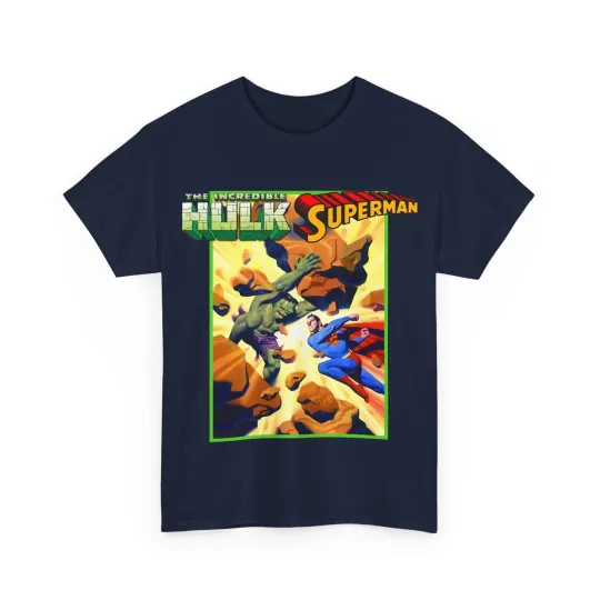 Hulk Vs Superman T-Shirt - Steve Rude Art - DC Comics & Marvel 90s Crossover