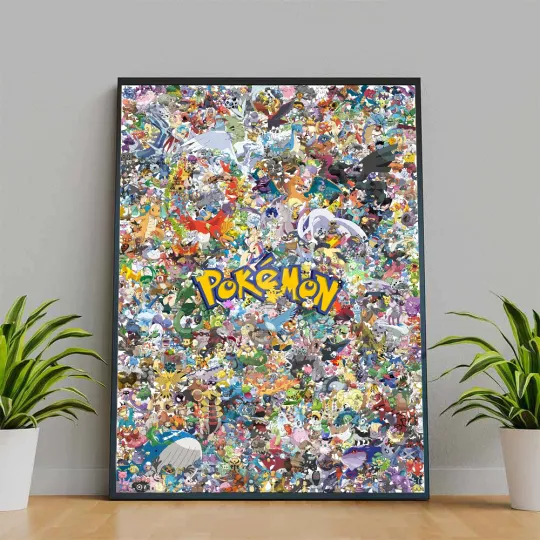 PKM Poster Print , Pika Charizard Blastoise Ivysaur