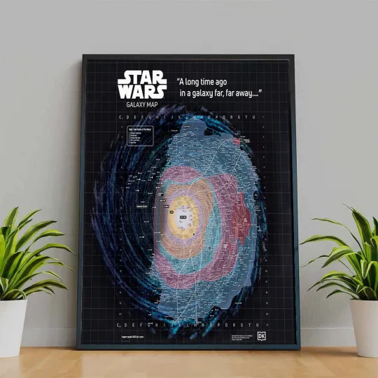 Discover Star Wars Galaxy Map A Long Time Ago In A Galaxy Far Far Away 2025 Decor Poter