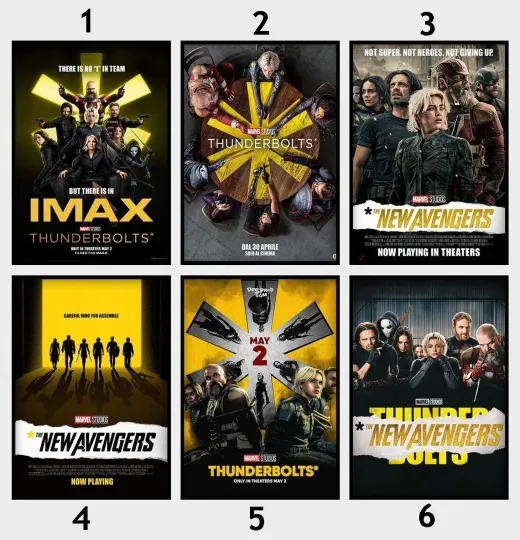 Discover Thunderbolts Movie Poster, HD Poster print, Vintage Poster, Art Collectibles