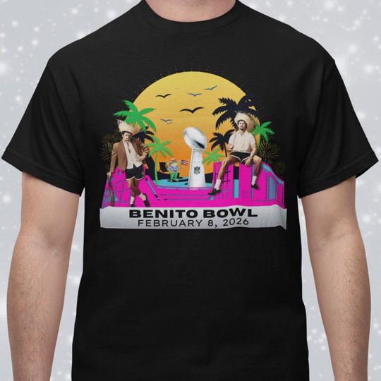 Benito Bowl 2026 T-Shirt, Bad Bunny Halftime Show Outfit, Super Bowl LX Football Tee, Puerto Rico Pride, Latin Music Fan Gift