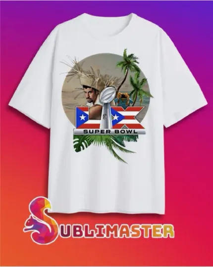 Discover Bad Bunny Super Bowl 2026 Unisex T-Shirts All Sizes Short Sleeves New shirt