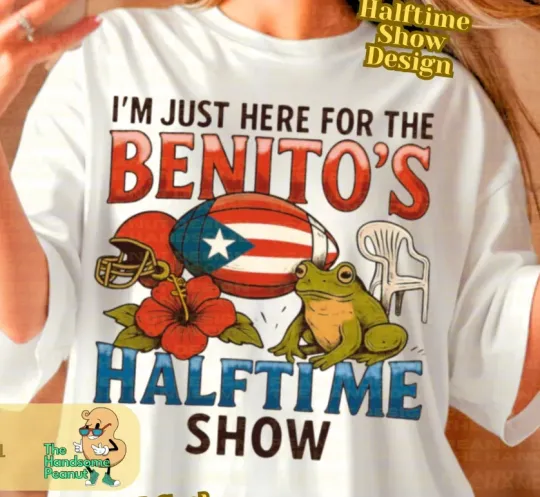 Discover Bad Bunny Super bowl HalfTime Football 2026 short sleeve white shirt VK01332