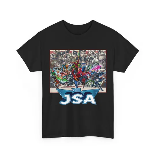 Discover JSA T-Shirt - Flash, Wildcat, Dr Fate, Power Girl, Jade, Stargirl - DC Comics