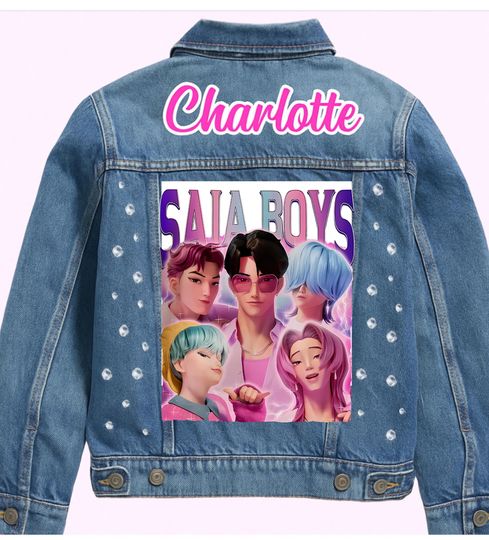 Discover Custom Denim Jacket Java Boys K-Pop Fans, Personalized Handcrafted Kpop Gift