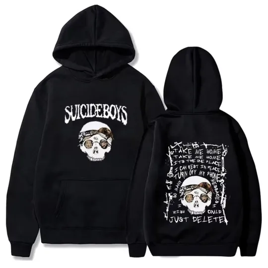 Discover Suicideboys Hoodies Grey Day Tour Hoodie For Fans Double Sided All Size