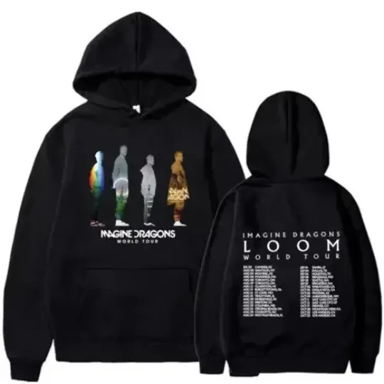 Discover Imagine Dragons Loom World Tour 2024 Hoodie Double-Sided Fan Gift All Size S-5XL