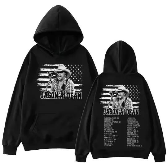 Jason Aldean 2025 Full Throttle Tour Hoodie For Fans Double-Sided