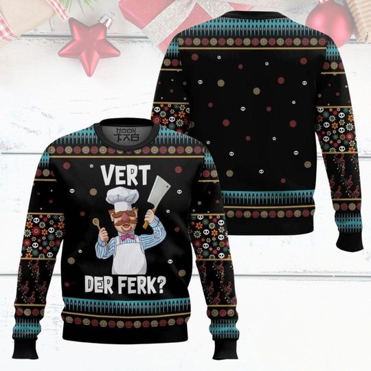 The Muppets Swedish Chef Ugly Christmas Sweater