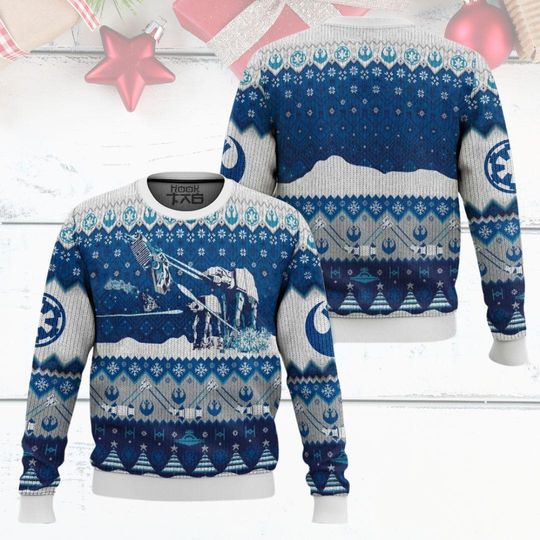 Discover AT-AT Walker StarWars Ugly Sweater, Snow Walker Ugly Christmas Sweatshirt