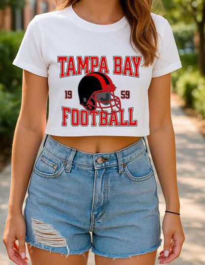 Discover Tampa Bay Football Womens Crop Top, Sports Fan Clothing