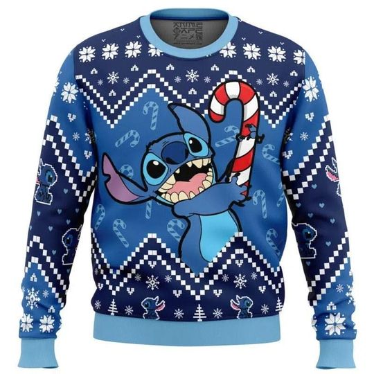 Discover Christmas Stitch Ugly Sweater, Cartoon Movie Holiday Sweater