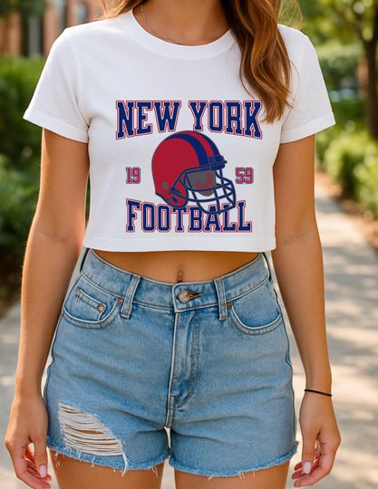 Discover New York Football Womens Crop Top, Sports Fan Clothing