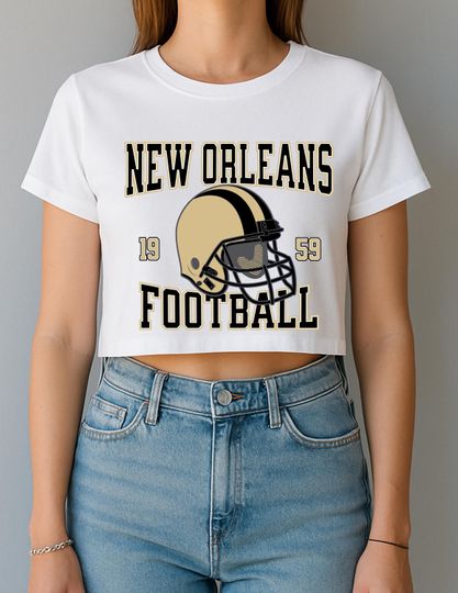 Discover New Orleans Football Womens Crop Top, Sports Fan Clothing