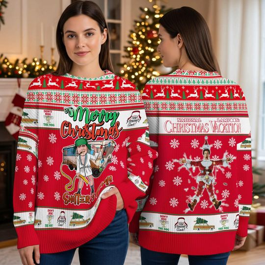 National Lampoon Christmas Vacation Ugly Sweater, Cousin Eddie 3D Pullover