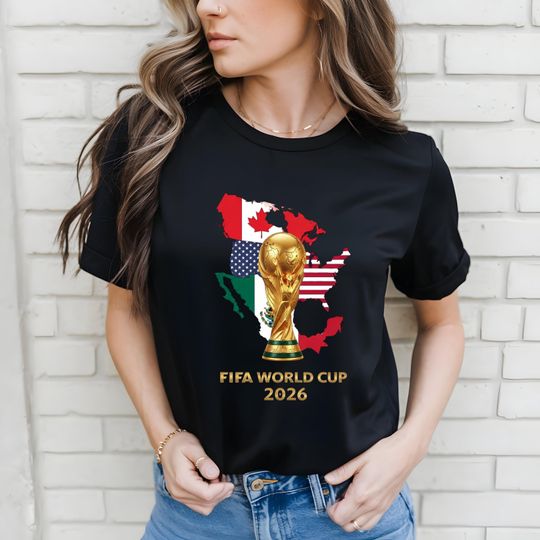 Discover World Cup 2026 Shirt, USA Mexico Canada Soccer Tee, Three Nations One Cup, Fifa World Cup 2026, Soccer Gift for Fans