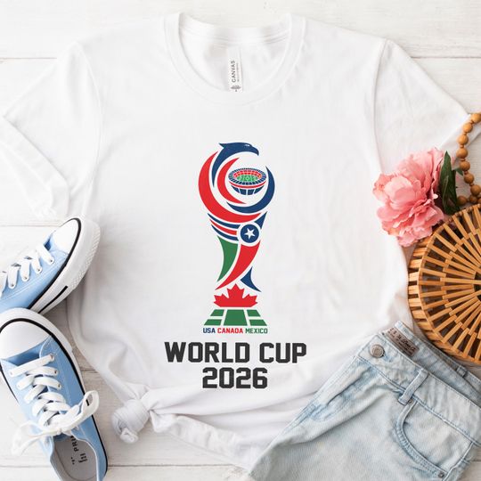 Discover World Cup 2026 Youth Shirt, Soccer Host Cities Tee, Canada USA Mexico Flags, Boys Girls Football Shirt, Youth Soccer Fan Shirt