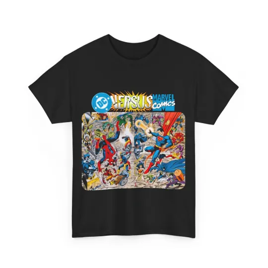 Discover DC Vs Marvel T-Shirt - John Byrne Art - Spider-man, Raven, Wolverine, Joker