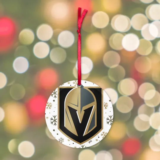 Discover Vegas Golden Knights Christmas Acrylic Ornament Set of 4 Ornaments In Gift Box