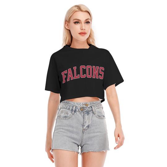 Discover Falcons Crop Top, Womens Vintage Style Shirt, Game Day Crop Tee, Retro Top, Sports Fan Apparel